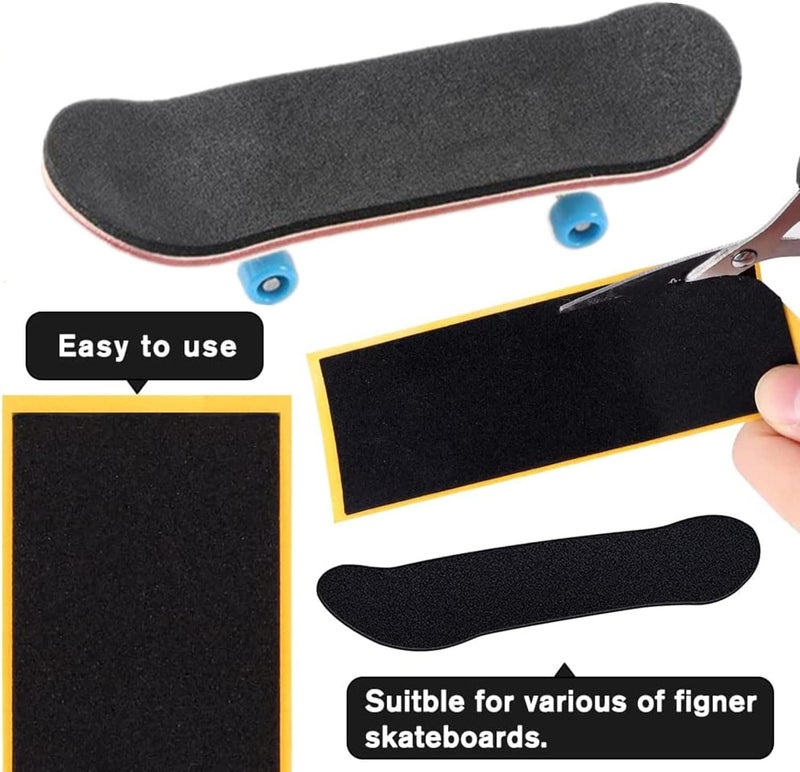 WINDIR 24Pcs Foam Grip Tape for Fingerboards,38 * 110mm Professional Black Wooden MiNi Skateboards (24pcs) - Image 2